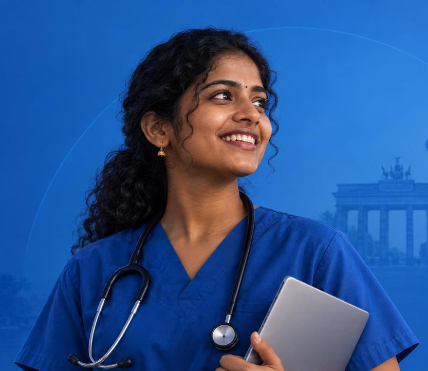 Indian healthcare professional beginning a career in Germany